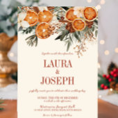 エレガントアイボリーシトラスフローラ結婚ズ 招待状
