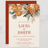 エレガントアイボリーシトラスフローラ結婚ズ 招待状