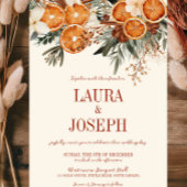 エレガントアイボリーシトラスフローラ結婚ズ 招待状