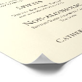 エレガントアイボリーシンプルの結婚バードリンク ポスター (角)