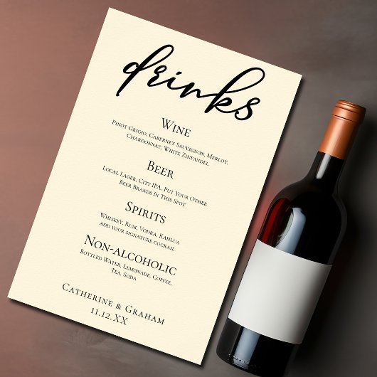 エレガントアイボリーシンプルの結婚バードリンク ポスター