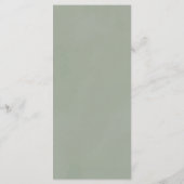 エレガントアイボリーセージフローラグ結婚レリーのメニュー メニュー (裏面)