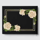 エレガントアイボリーバラ&金ゴールドグリッター18誕生日 ゲストブック (裏面)