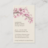 エレガントアイボリーピンクフローラ 名刺 (正面)