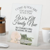 エレガントアイボリーピーチバラオープンシー結婚ツ 台座サイン (インサイチュ)