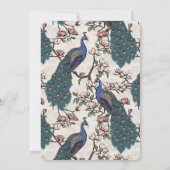 エレガントアイボリーフローラピーコ結婚ック セーブザデート (裏面)