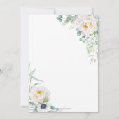 エレガントアイボリーフローラ緑金ゴールドフレ結婚ーム 招待状 (裏面)