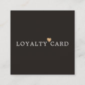 エレガントアイボリーブラックフェイク金ゴールドハート美しいロイヤリティ ロイヤリティカード (正面)