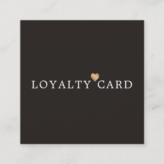 エレガントアイボリーブラックフェイク金ゴールドハート美しいロイヤリティ ロイヤリティカード (正面)