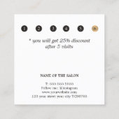 エレガントアイボリーブラックフェイク金ゴールドハート美しいロイヤリティ ロイヤリティカード (裏面)