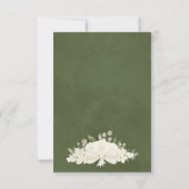 エレガントアイボリーホワイトウォーター色フローラボホ結婚ズ セーブザデート (裏面)