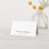 エレガントアイボリーホワ結婚イ書ロス入力 プレイスカード (裏面)