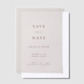 エレガントアイボリーミニマ救リスト ベラム紙招待状 (オフセット)