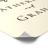 エレガントアイボリーミニマ結婚リストのゲストブックポスター ポスター (角)