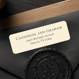 エレガントアイボリーミニマ結婚リスト差出人住所 ラベル