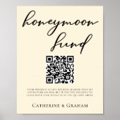 エレガントアイボリーミニマ結婚リスト新婚旅行ファンド ポスター (正面)