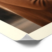 エレガントアイボリーミニマ結婚リスト歓迎の写真 ポスター (角)