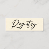 エレガントアイボリーミニマ結婚リスト スキニー名刺 (正面)