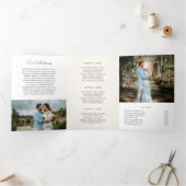 エレガントアイボリー写真写真三折パンフレット 三つ折りカード (内部)