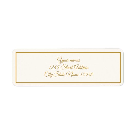 エレガントアイボリー及び金   ラベル (正面)