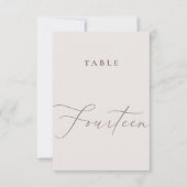 エレガントアイボリー書道14テーブル番号 サンキューカード (正面)