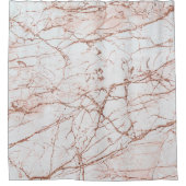 エレガントアイボリー白フェイクバラ金ゴールドグリッター シャワーカーテン (正面)