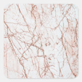 エレガントアイボリー白フェイクバラ金ゴールドグリッター スクエアシール (正面)