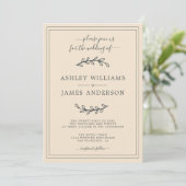 エレガントアイボリー結婚式招待状 招待状 (スタンド正面)