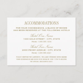 エレガントアイボリー結婚金ゴールドの宿泊施設 エンクロージャーカード