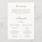 エレガントアイボリー金ゴールド中性フローラ結婚ズ プログラム (裏面)