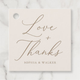 エレガントアイボリー金ゴールド書道結婚の フェイバータグ