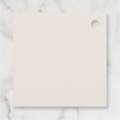 エレガントアイボリー金ゴールド書道結婚の フェイバータグ (裏面)