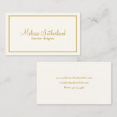 エレガントアイボリー金ゴールド 名刺 (正面/裏面)