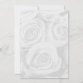 エレガントアイボリー – イエローホワイトローズブライダルシャワー 招待状 (裏面)