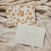 エレガントアイボリー&テラコッタ秋ボタニカル結婚ズ エンクロージャーカード