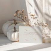 エレガントアイボリー&テラコッタ秋ボタニカル結婚ズ エンクロージャーカード