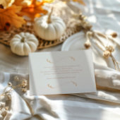 エレガントアイボリー&テラコッタ秋ボタニカル結婚ズ エンクロージャーカード