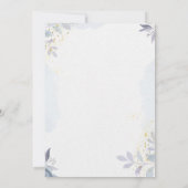エレガントアイボリー&ブルーフローラ結婚式招待状 招待状 (裏面)