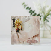 エレガントアイボリーwithイエローローズ結婚式招待状 招待状 (スタンド正面)
