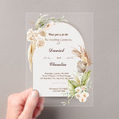 エレガントアカスタムクリル結婚式招待状 アクリル招待状 (インサイチュ (ポータブル))