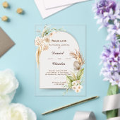 エレガントアカスタムクリル結婚式招待状 アクリル招待状 (インサイチュ (ウェディング))