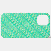 エレガントアクアマリンブルー水彩花びら Case-Mate iPhoneケース (裏面 (横))