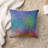 エレガントアクリカラフルル抽象芸術グランジ作品 クッション (ブランケット)