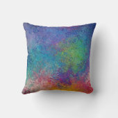 エレガントアクリカラフルル抽象芸術グランジ作品 クッション (裏面)