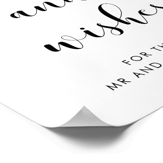 エレガントアドバイスと願い結婚のサイン ポスター (角)