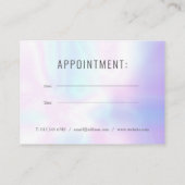 エレガントアポイントメントカード 予約カード (裏面)