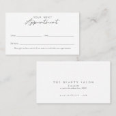 エレガントアポイントメントカード 予約カード (正面/裏面)