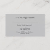 エレガントアポイントメントテンプレート 予約カード (裏面)
