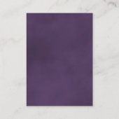 エレガントアメジストパープルバラ結婚ズ予約 プレイスカード (裏面)