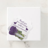 エレガントアメジストパープルバラ結婚ズ・サンキュー フェイバータグ (インサイチュ)